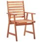Lauko valgomojo kėdės su pagalvėlėmis, 3 vnt, rudos kaina ir informacija | Lauko kėdės, foteliai, pufai | pigu.lt
