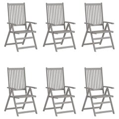 Atlošiamos sodo kėdės su pagalvėmis, 6 vnt kaina ir informacija | Lauko kėdės, foteliai, pufai | pigu.lt