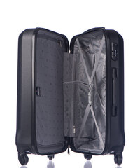 Большой чемодан Puccini Pariis, черный цена и информация | Чемоданы, дорожные сумки | pigu.lt