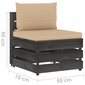 Sodo baldų komplektas su pagalvėlėmis, 5 dalių, pilkas kaina ir informacija | Lauko baldų komplektai | pigu.lt