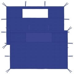 Šoninės pavėsinės sienos su langais, 2 vnt, mėlynos kaina ir informacija | Pavėsinės | pigu.lt