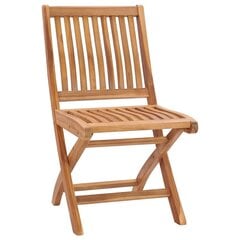 Sulankstomos sodo kėdės, 4 vnt., rudos kaina ir informacija | Lauko kėdės, foteliai, pufai | pigu.lt