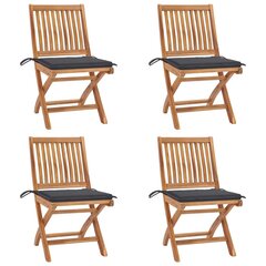 Sulankstomos sodo kėdės su pagalvėlėmis, 4vnt. kaina ir informacija | Lauko kėdės, foteliai, pufai | pigu.lt