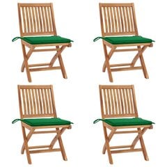 Sulankstomos sodo kėdės su pagalvėlėmis, 4vnt. kaina ir informacija | Lauko kėdės, foteliai, pufai | pigu.lt