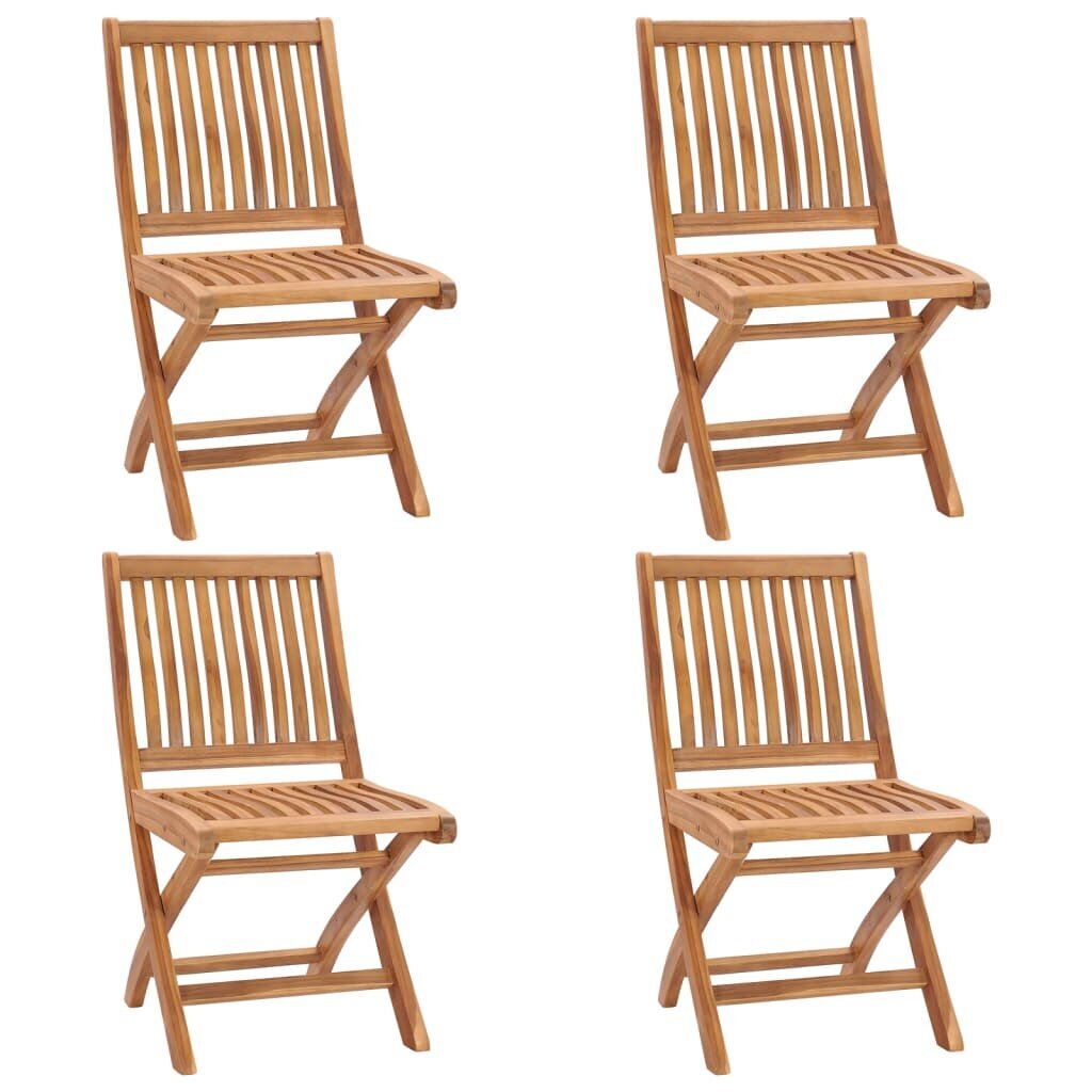 Sulankstomos sodo kėdės su pagalvėlėmis, 4vnt. цена и информация | Lauko kėdės, foteliai, pufai | pigu.lt