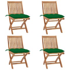 Sulankstomos sodo kėdės su pagalvėlėmis, 4vnt. цена и информация | Садовые стулья, кресла, пуфы | pigu.lt