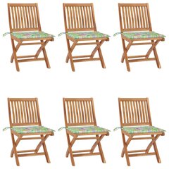 Sulankstomos sodo kėdės su pagalvėlėmis vidaXL, 46,5 x 58 x 88 cm, rudos kaina ir informacija | Lauko kėdės, foteliai, pufai | pigu.lt