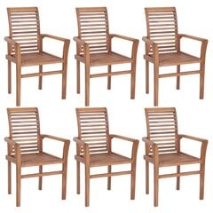 Sudedamos valgomojo kėdės, 6 vnt, rudos kaina ir informacija | Virtuvės ir valgomojo kėdės | pigu.lt