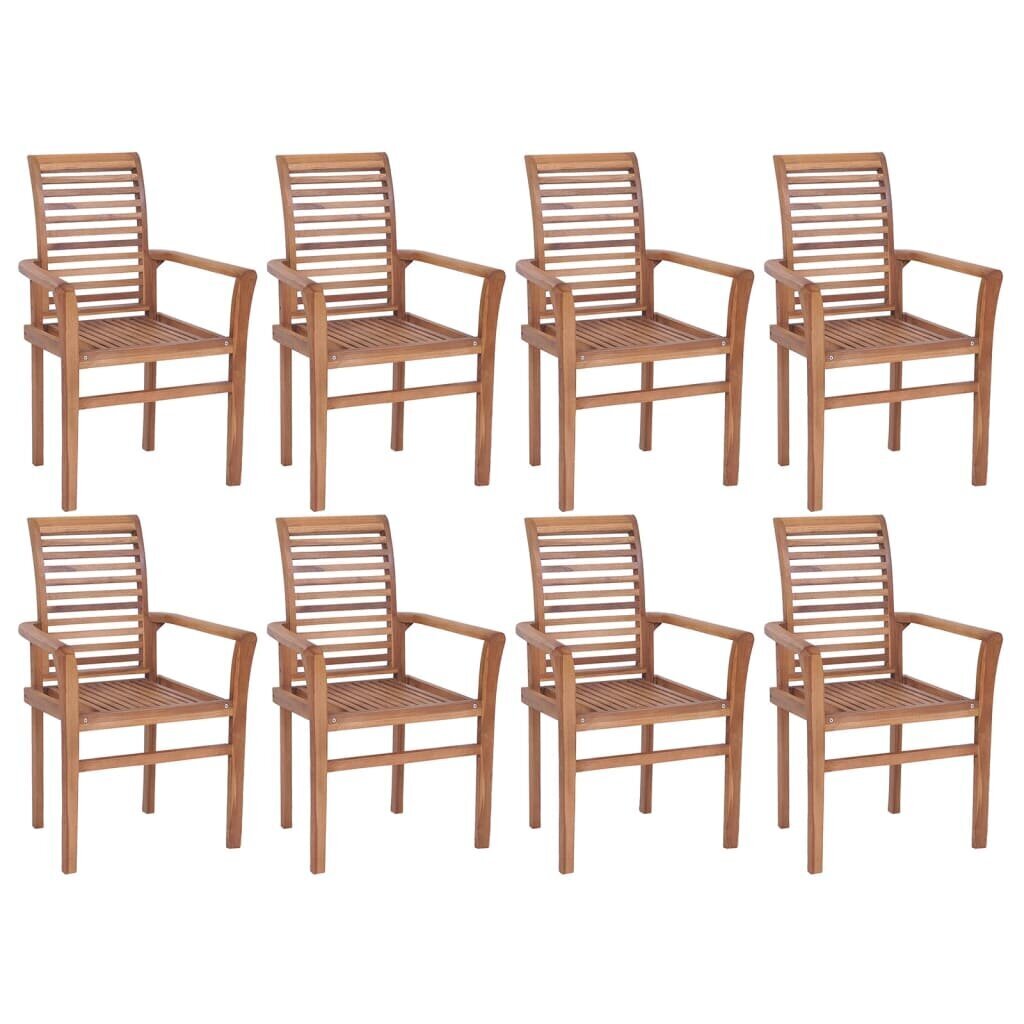 Sudedamos valgomojo kėdės, 8 vnt, rudos kaina ir informacija | Virtuvės ir valgomojo kėdės | pigu.lt
