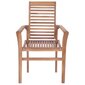 Valgomojo kėdės su taupe spalvos pagalvėlėmis, 8vnt., tikmedis цена и информация | Lauko kėdės, foteliai, pufai | pigu.lt