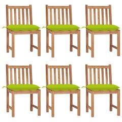Sodo kėdės su pagalvėlėmis, 6vnt. kaina ir informacija | Lauko kėdės, foteliai, pufai | pigu.lt