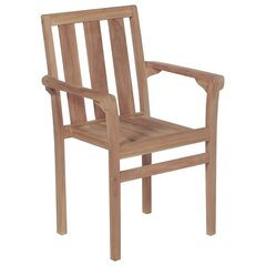 Sudedamos sodo kėdės, 4 vnt, rudos kaina ir informacija | Lauko kėdės, foteliai, pufai | pigu.lt