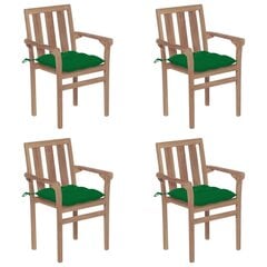 Sodo kėdės su pagalvėlėmis, 4 vnt, rudos цена и информация | Садовые стулья, кресла, пуфы | pigu.lt