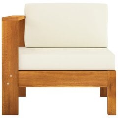 Vidurinė sofos dalis su 1 porankiu ir pagalvėmis, ruda цена и информация | Садовые стулья, кресла, пуфы | pigu.lt