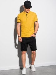 Polo marškinėliai vyrams Ombre S1381, geltoni kaina ir informacija | Ombre Apranga, avalynė, aksesuarai | pigu.lt