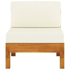 Vidurinė sofos dalis su kreminėmis pagalvėmis, ruda kaina ir informacija | Lauko kėdės, foteliai, pufai | pigu.lt