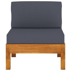 Vidurinė sofos dalis su tamsiai pilkomis pagalvėmis, ruda kaina ir informacija | Lauko kėdės, foteliai, pufai | pigu.lt