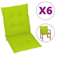 Sodo kėdės pagalvėlės, 6vnt., šviesiai žalios цена и информация | Подушки, наволочки, чехлы | pigu.lt