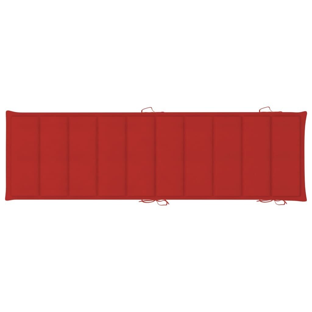 Saulės gulto čiužinukas, 186x58x4 cm, raudonas kaina ir informacija | Pagalvės, užvalkalai, apsaugos | pigu.lt