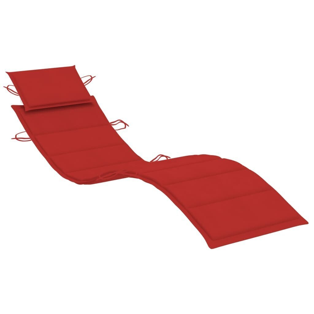 Saulės gulto čiužinukas, 186x58x4 cm, raudonas цена и информация | Pagalvės, užvalkalai, apsaugos | pigu.lt