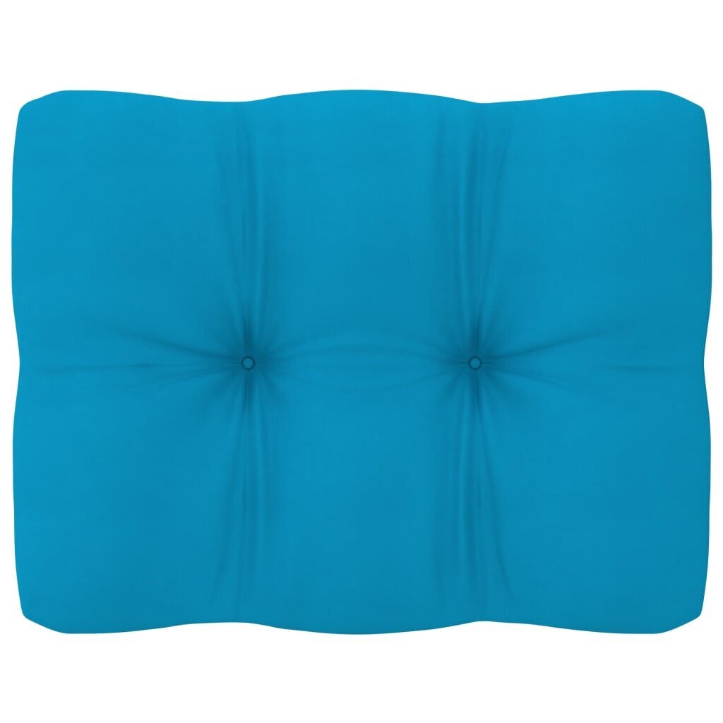 vidaXL Pagalvėlės sofai iš palečių, 2vnt., mėlynos spalvos kaina ir informacija | Pagalvės, užvalkalai, apsaugos | pigu.lt