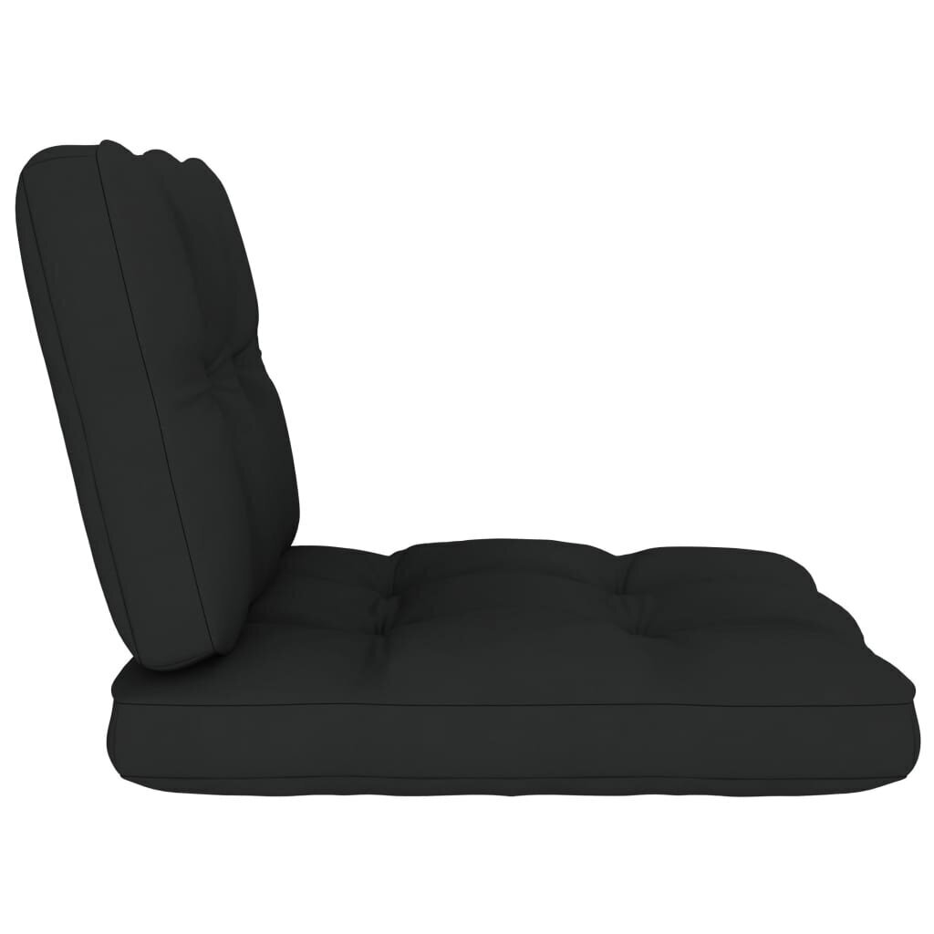 Pagalvėlės sofai iš palečių, 2 vnt, juodos цена и информация | Pagalvės, užvalkalai, apsaugos | pigu.lt