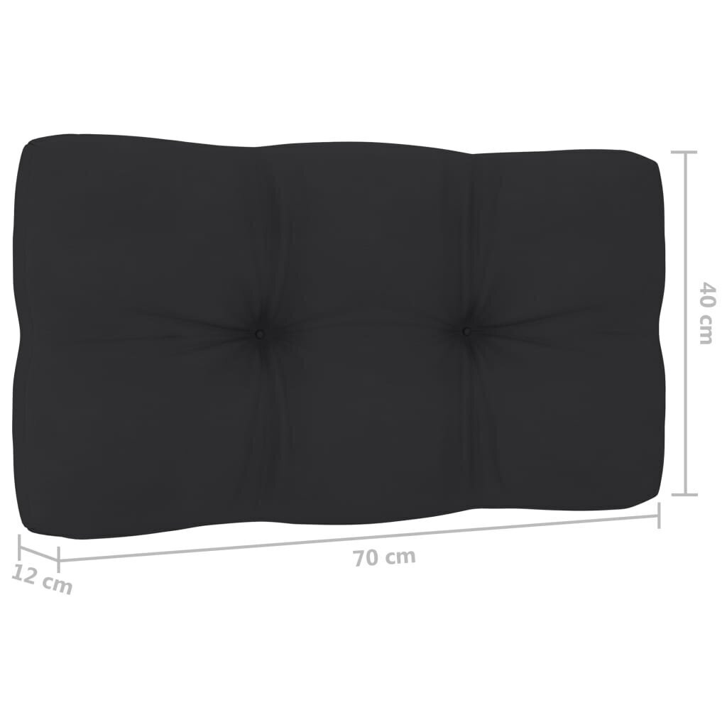 Pagalvėlės sofai iš palečių, 2 vnt., juodos kaina ir informacija | Pagalvės, užvalkalai, apsaugos | pigu.lt