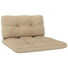 Pagalvėlės sofai iš palečių, 2 vnt., smėlio spalvos kaina ir informacija | Pagalvės, užvalkalai, apsaugos | pigu.lt