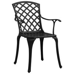 Sodo kėdės, 2vnt., juodos spalvos цена и информация | Садовые стулья, кресла, пуфы | pigu.lt