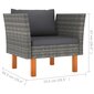 Sodo sofa, pilka kaina ir informacija | Lauko kėdės, foteliai, pufai | pigu.lt