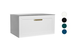 Шкафчик для ванной Besco Dexa 60 с тонкой мраморной столешницей и золотой ручкой цена и информация | Besco Мебель и домашний интерьер | pigu.lt
