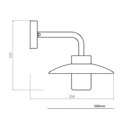Светодиодный настенный уличный светильник G.LUX GH-326-LED-GR цена и информация | Уличные светильники | pigu.lt