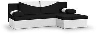 Универсальный мягкий угол Bellezza Polo, черный / белый цена и информация | Угловые диваны | pigu.lt