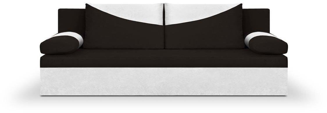 Trivietė sofa Bellezza Polo, ruda/balta цена и информация | Sofos | pigu.lt