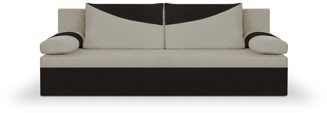 Trivietė sofa Bellezza Polo, smėlio spalvos/ruda kaina ir informacija | Sofos | pigu.lt