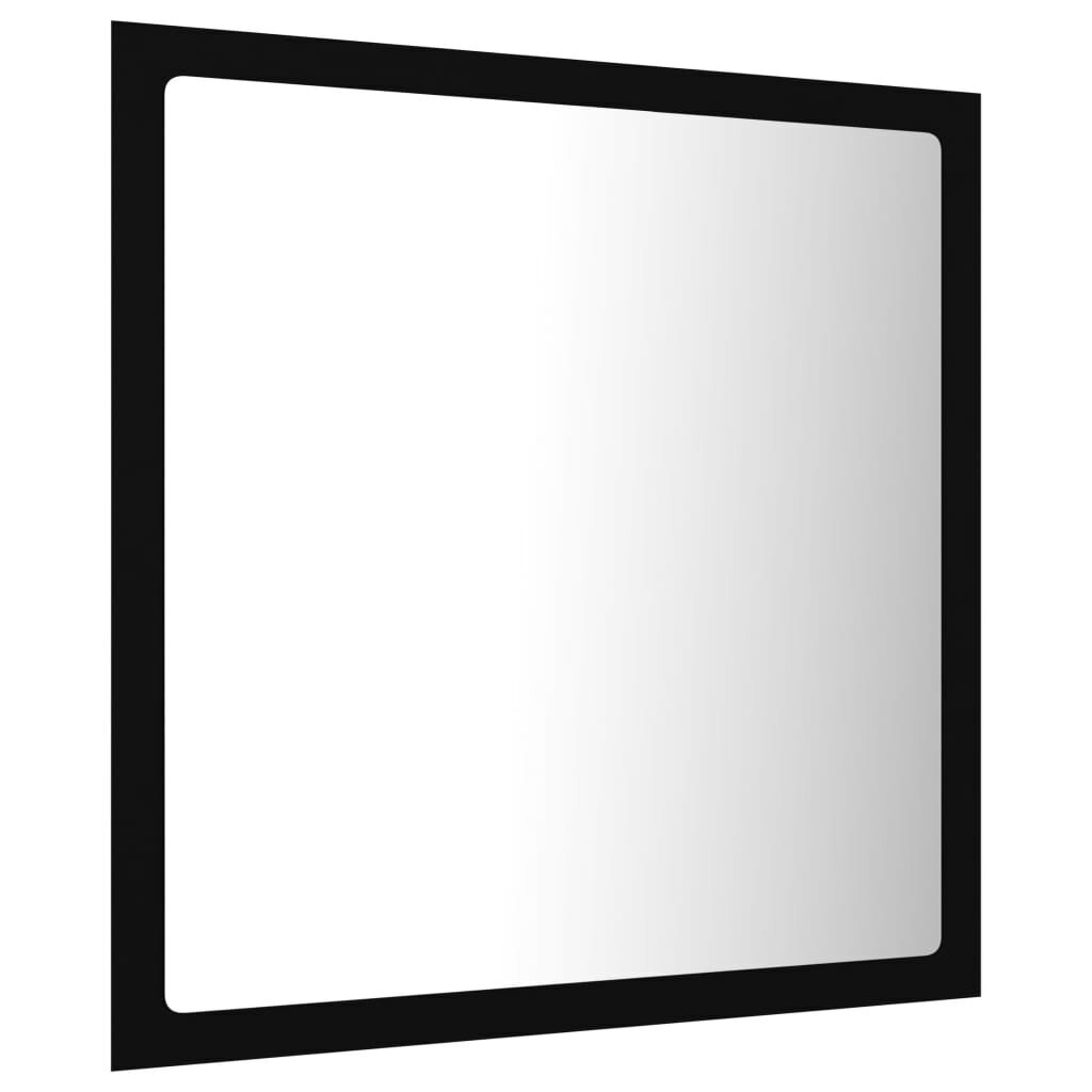 Veidrodis vidaXL LED 40, juodas kaina ir informacija | Vonios veidrodžiai | pigu.lt