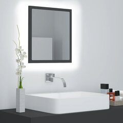 Veidrodis vidaXL LED 40, tamsiai pilkas цена и информация | Зеркала в ванную | pigu.lt
