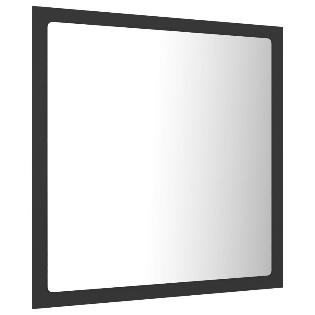 Veidrodis vidaXL LED 40, tamsiai pilkas цена и информация | Vonios veidrodžiai | pigu.lt
