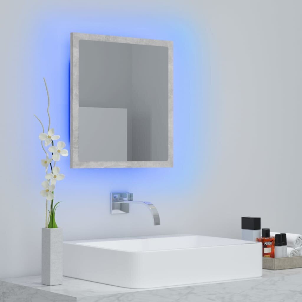 Veidrodis vidaXL LED 40, pilkas kaina ir informacija | Vonios veidrodžiai | pigu.lt