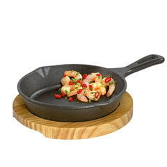 Сковорода-гриль Küchenprof с деревянной тарелкой, 18 см цена и информация | Формы, посуда для выпечки | pigu.lt