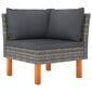 Trivietė sodo sofa su pagalvėlėmis, pilka kaina ir informacija | Lauko kėdės, foteliai, pufai | pigu.lt