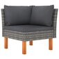 Keturvietė sodo sofa su pagalvėlėmis, pilka цена и информация | Lauko kėdės, foteliai, pufai | pigu.lt