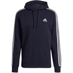 Спортивный джемпер для мужчин Adidas Essentials Толстовка с капюшоном M GK9073 из флиса с 3 полосками, синий цена и информация | Мужская спортивная одежда | pigu.lt