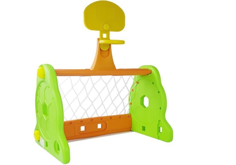 Vaikiški futbolo vartai su krepšinio lanku, žali kaina ir informacija | Vandens, smėlio ir paplūdimio žaislai | pigu.lt