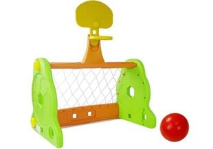 Vaikiški futbolo vartai su krepšinio lanku, žali kaina ir informacija | Vandens, smėlio ir paplūdimio žaislai | pigu.lt