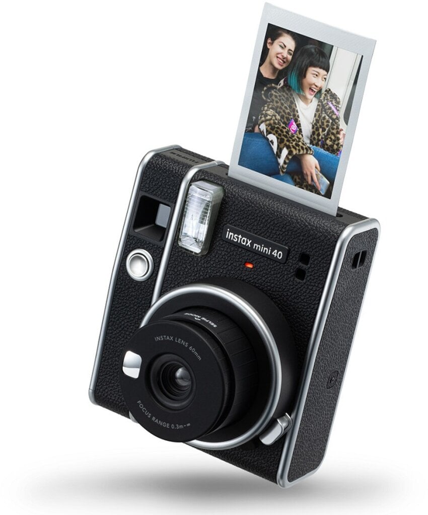 Fujifilm Instax Mini 40 (juoda) + 10 vnt. Fujifilm fotolapelių kaina ir informacija | Momentiniai fotoaparatai | pigu.lt