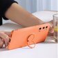 Telefono dėklas Hallo Ring Liquid Silicone Back Case, skirtas Xiaomi Redmi Note 9T, oranžinis цена и информация | Telefono dėklai | pigu.lt