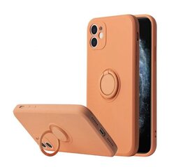 Telefono dėklas Hallo Ring Liquid Silicone Back Case, skirtas Xiaomi Redmi Note 9T, oranžinis kaina ir informacija | Telefono dėklai | pigu.lt