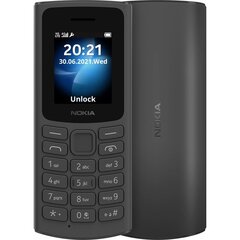 Nokia 105 4G Dual SIM Black kaina ir informacija | Mobilieji telefonai | pigu.lt