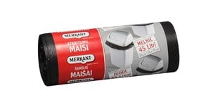 Мешки для мусора Merkant 45л чёрные 20 шт. HD цена и информация | Мешки для мусора | pigu.lt